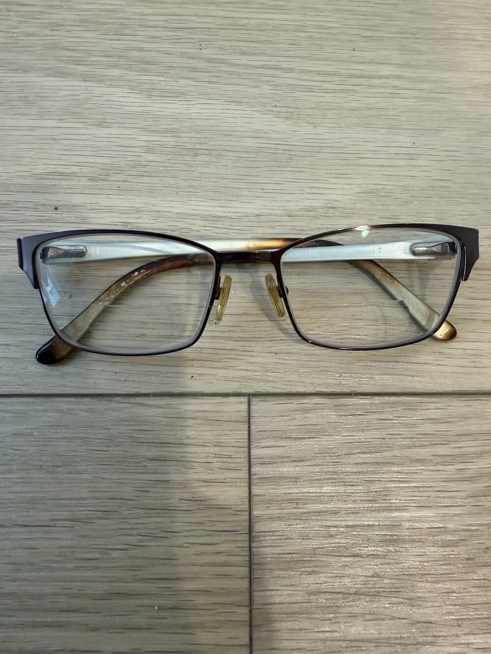 Karen Kane Eyeglasses Gardenia Womens Brown Pale Blue 51-16-135 Glasses Frames